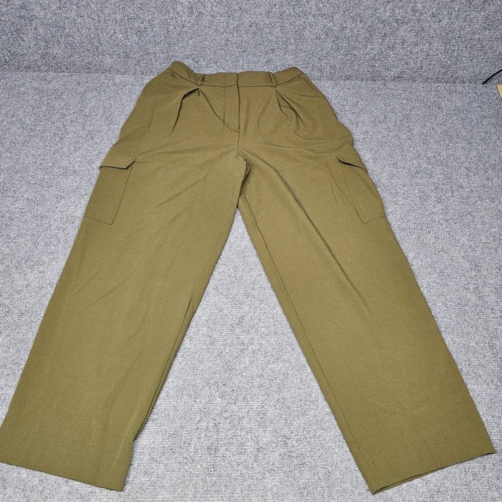 Banana Republic Cargo Pants Womens 4 Green High Rise Straight Leg Utility Boho